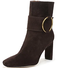 Sarto by Franco Sarto Flexa Elia O-Ring Hardware Suede Dress Booties