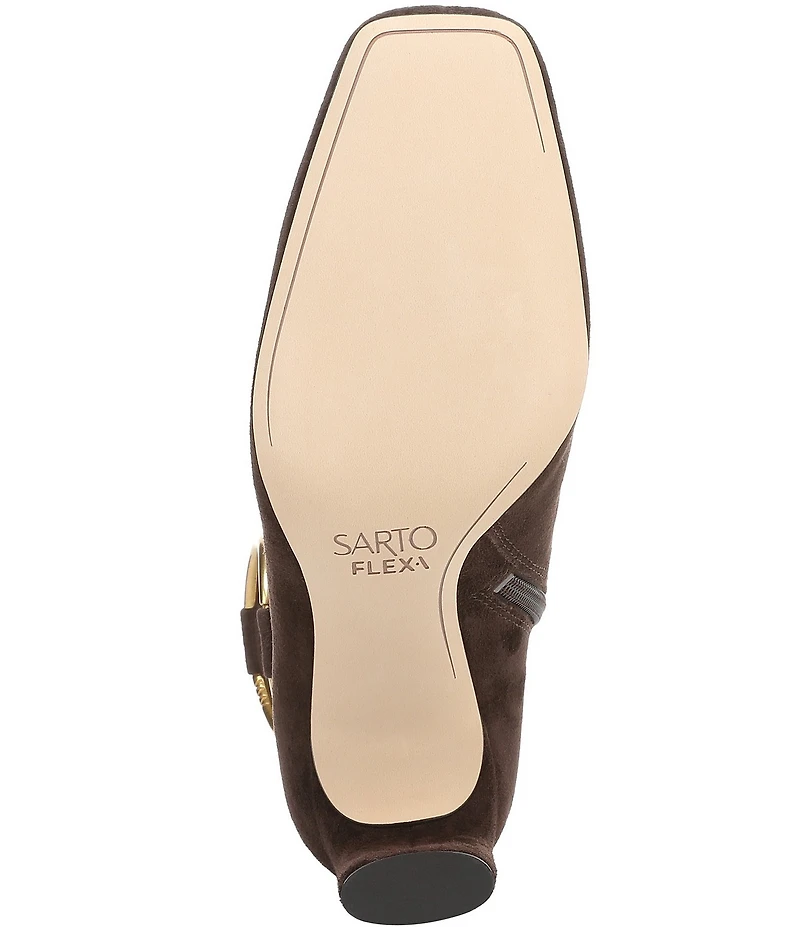 Sarto by Franco Sarto Flexa Elia O-Ring Hardware Suede Dress Booties