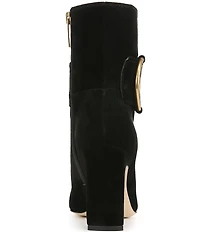 Sarto by Franco Sarto Flexa Elia O-Ring Hardware Suede Dress Booties