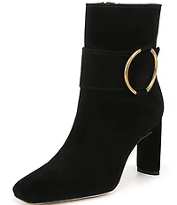Sarto by Franco Sarto Flexa Elia O-Ring Hardware Suede Dress Booties