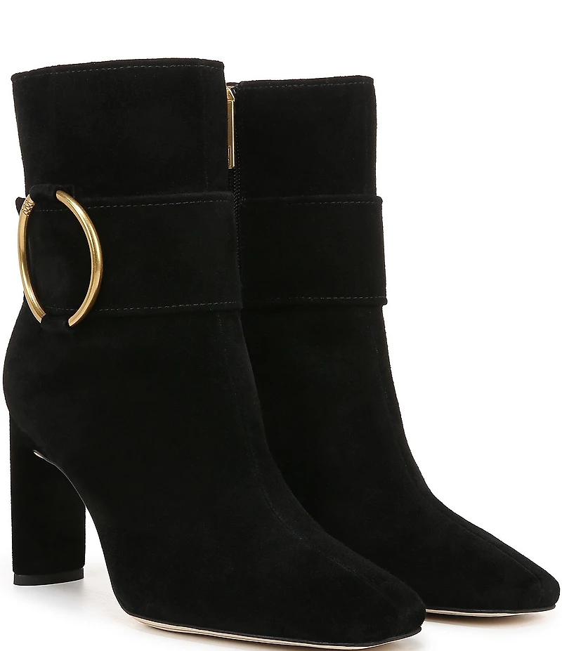 Sarto by Franco Sarto Flexa Elia O-Ring Hardware Suede Dress Booties