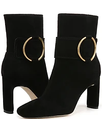 Sarto by Franco Sarto Flexa Elia O-Ring Hardware Suede Dress Booties