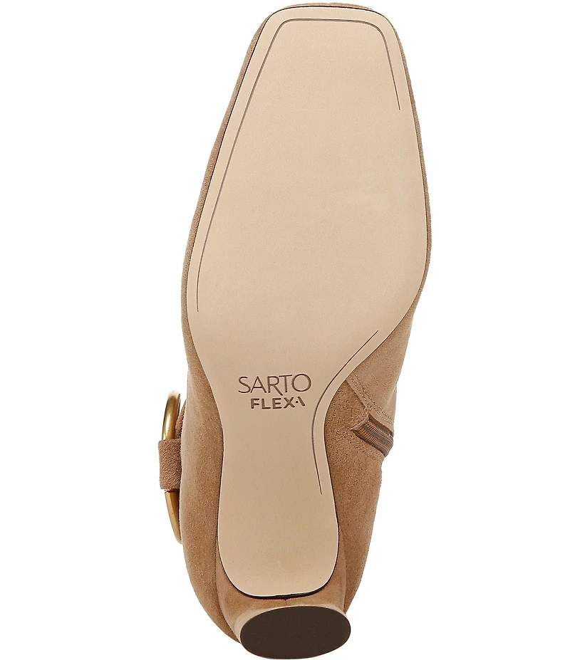 Sarto by Franco Sarto Flexa Elia O-Ring Hardware Suede Dress Booties