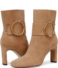 Sarto by Franco Sarto Flexa Elia O-Ring Hardware Suede Dress Booties