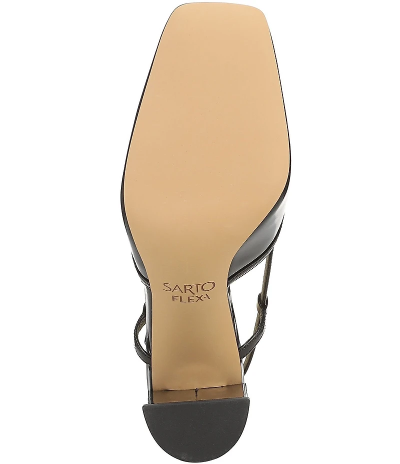 Sarto by Franco Sarto Flexa Gaila Leather Tassel Square Toe Slingback Pumps