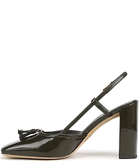 Sarto by Franco Sarto Flexa Gaila Patent Tassel Square Toe Slingback Pumps