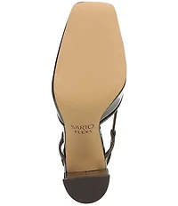 Sarto by Franco Sarto Flexa Gaila Patent Tassel Square Toe Slingback Pumps