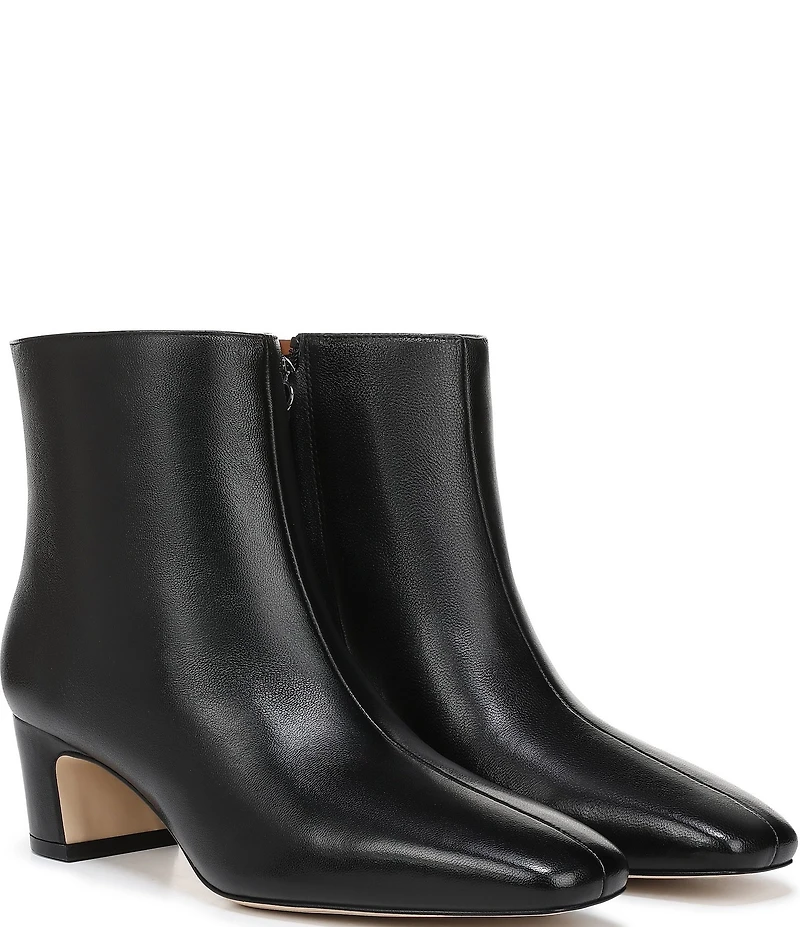 Sarto by Franco Sarto Flexa Savino Leather Square Toe Booties