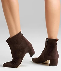 Sarto by Franco Sarto Flexa Savino Suede Square Toe Booties
