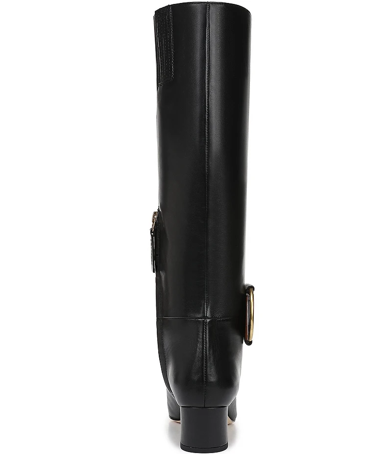 Sarto by Franco Sarto Flexa Solene Leather O-Ring Hardware Square Toe Tall Boots