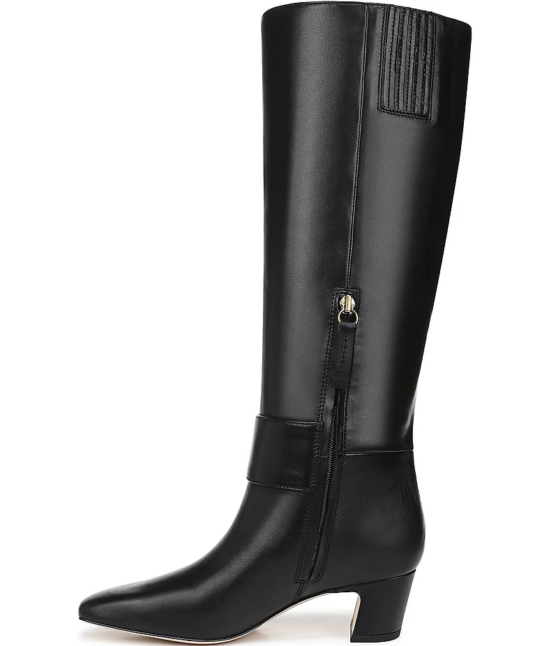 Sarto by Franco Sarto Flexa Solene Leather O-Ring Hardware Square Toe Tall Boots