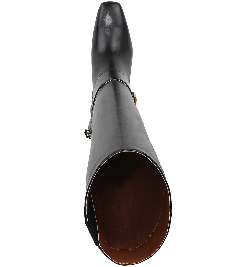 Sarto by Franco Sarto Flexa Solene Leather O-Ring Hardware Square Toe Tall Boots