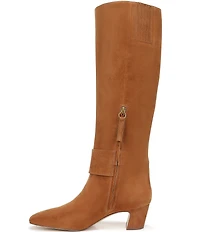 Sarto by Franco Sarto Flexa Solene Suede O-Ring Hardware Square Toe Tall Boots