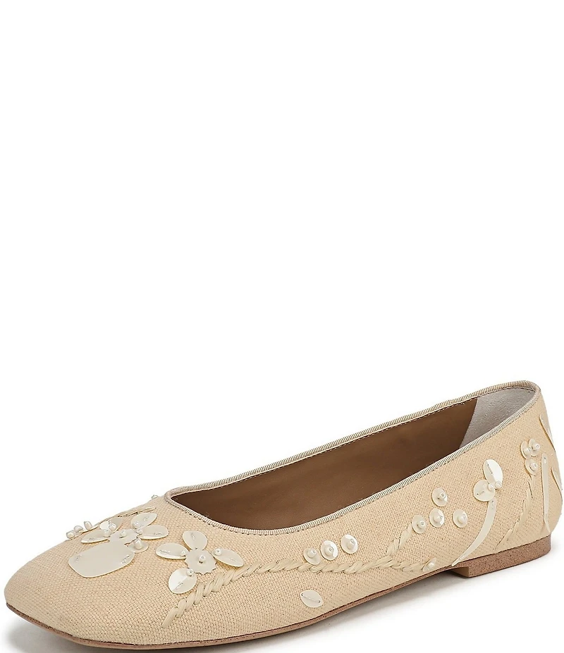 Sarto by Franco Sarto Flexa Winley Embellished Square Toe Flats