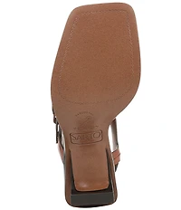 Sarto by Franco Sarto Frances Leather Triple Buckle Block Heel Sandals