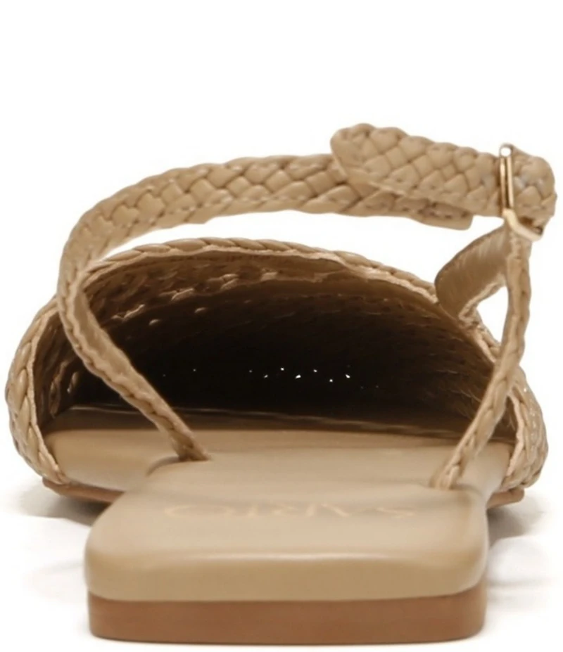 Sarto by Franco Sarto Ilona Woven Leather Square Toe Slingback Flats