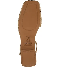 Sarto by Franco Sarto Ilona Woven Leather Square Toe Slingback Flats