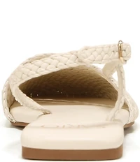 Sarto by Franco Sarto Ilona Woven Leather Square Toe Slingback Flats