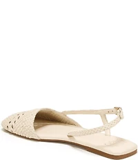 Sarto by Franco Sarto Ilona Woven Leather Square Toe Slingback Flats
