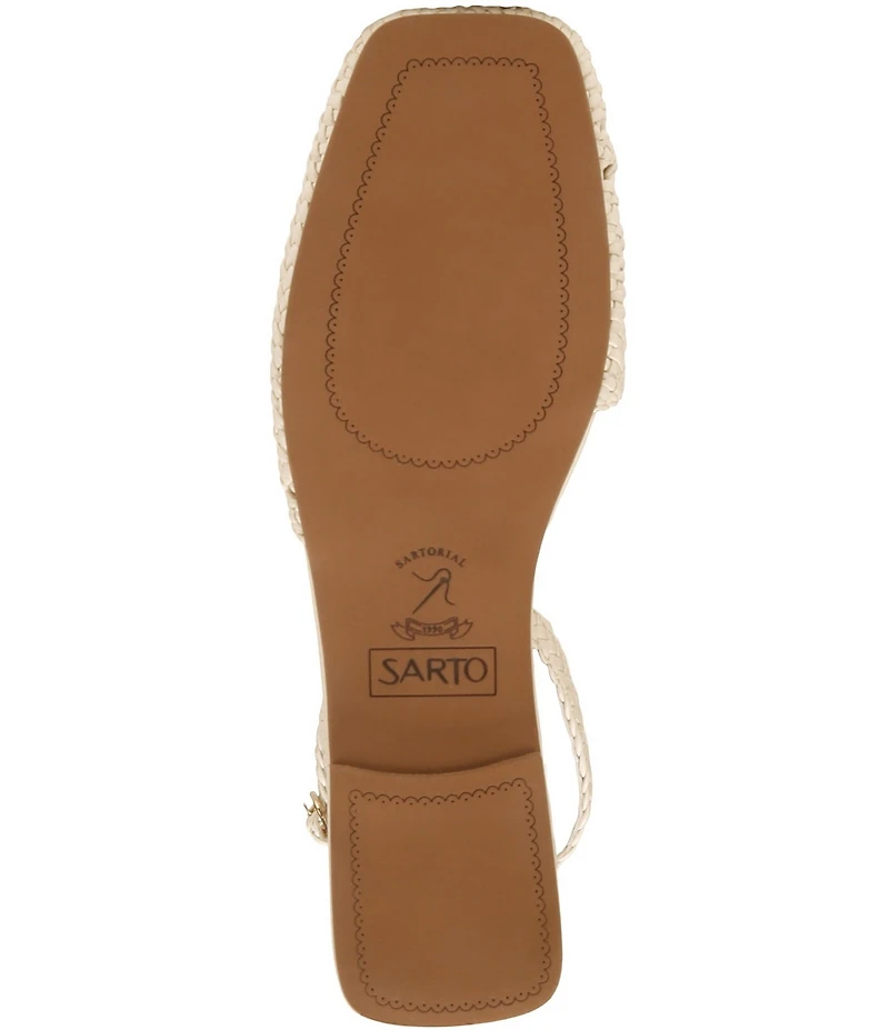 Sarto by Franco Sarto Ilona Woven Leather Square Toe Slingback Flats
