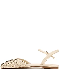 Sarto by Franco Sarto Inali Studded Raffia Ankle Wrap Ballerina Flats