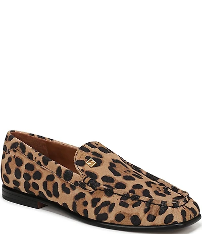 Sarto by Franco Sarto Lainey Leopard Print Suede Loafers