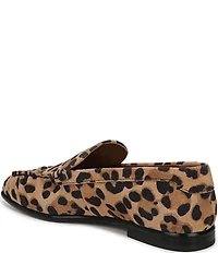 Sarto by Franco Sarto Lainey Leopard Print Suede Loafers