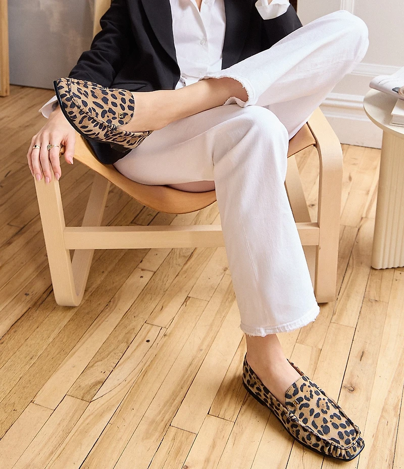 Sarto by Franco Sarto Lainey Leopard Print Suede Loafers