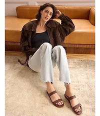 Sarto by Franco Sarto Maggie2 Banded Demi Wedge Slides
