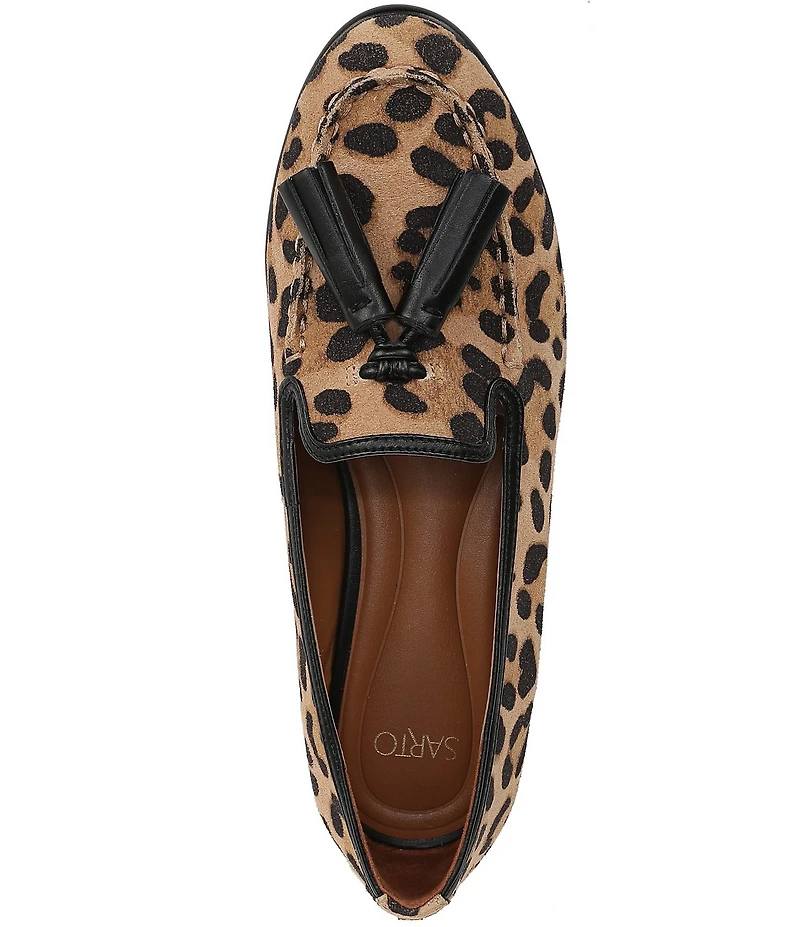 Sarto by Franco Sarto Minerva2 Leopard Print Suede Tassel Loafers