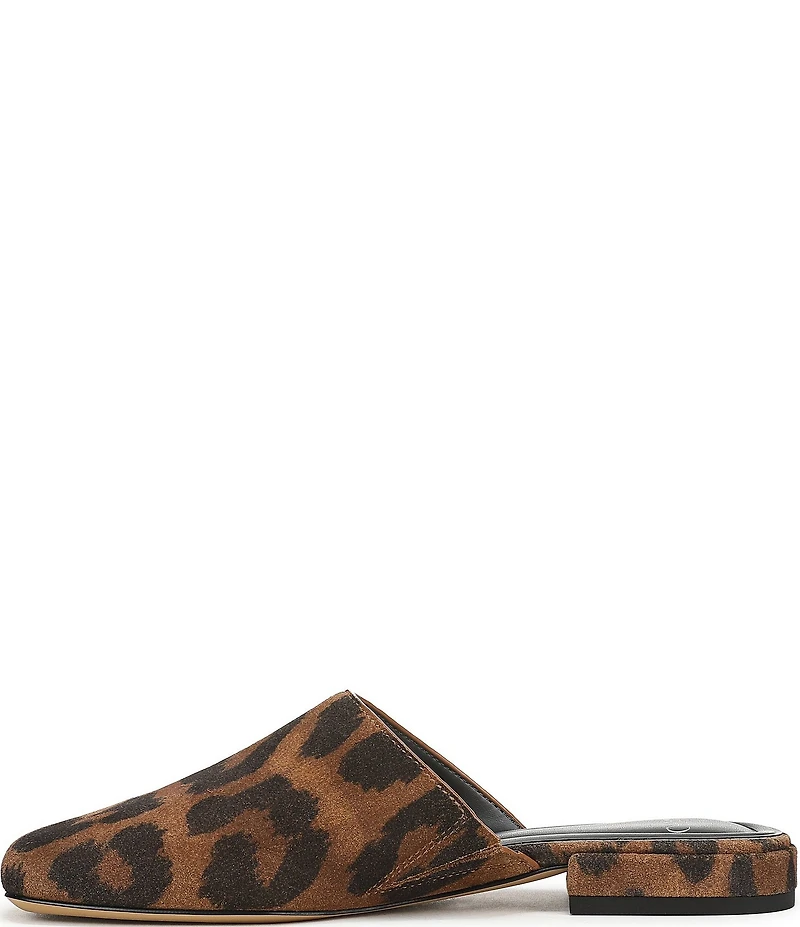 Sarto by Franco Sarto Olena Leopard Print Suede Mules