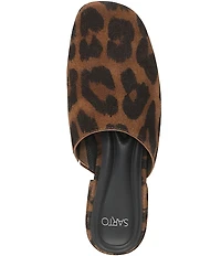 Sarto by Franco Sarto Olena Leopard Print Suede Mules