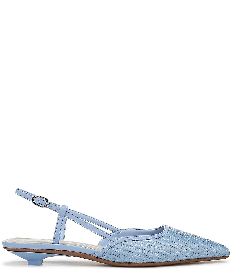 Sarto by Franco Sarto Pheby 2 Raffia Kitten Heel Slingback Pumps