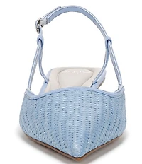 Sarto by Franco Sarto Pheby 2 Raffia Kitten Heel Slingback Pumps