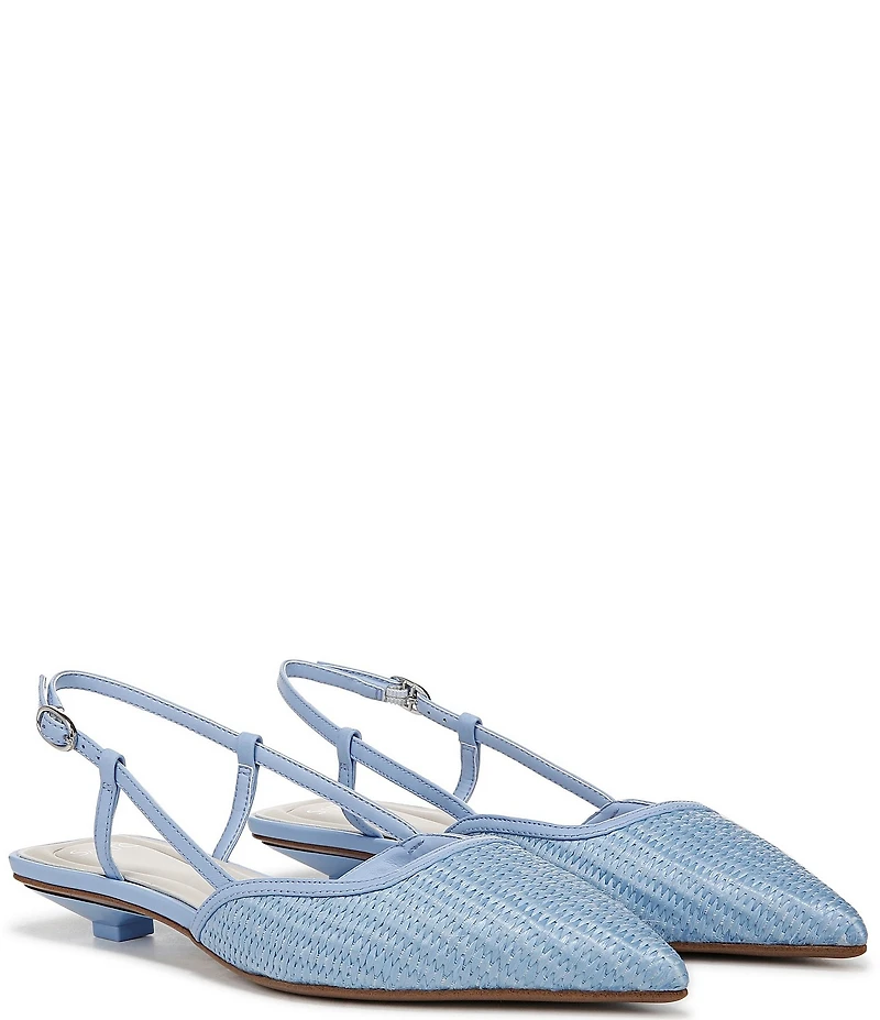 Sarto by Franco Sarto Pheby 2 Raffia Kitten Heel Slingback Pumps