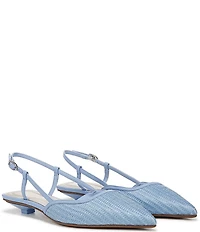 Sarto by Franco Sarto Pheby 2 Raffia Kitten Heel Slingback Pumps