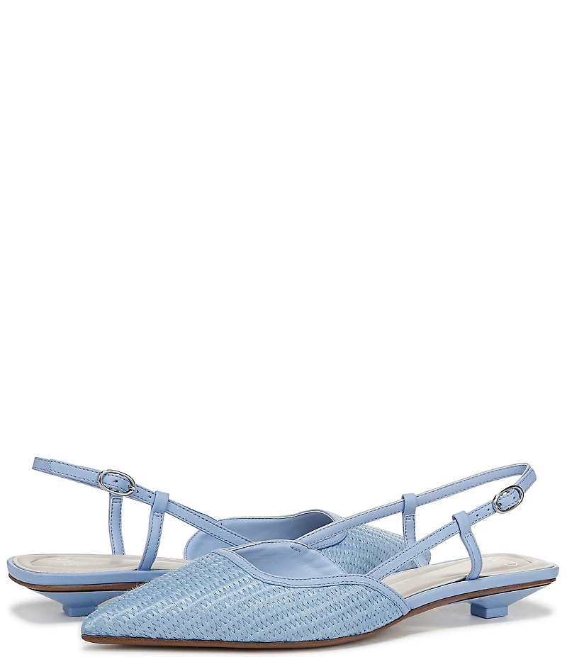 Sarto by Franco Sarto Pheby 2 Raffia Kitten Heel Slingback Pumps