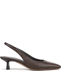 Sarto by Franco Sarto Raven Leather Slingback Kitten Heel Pumps