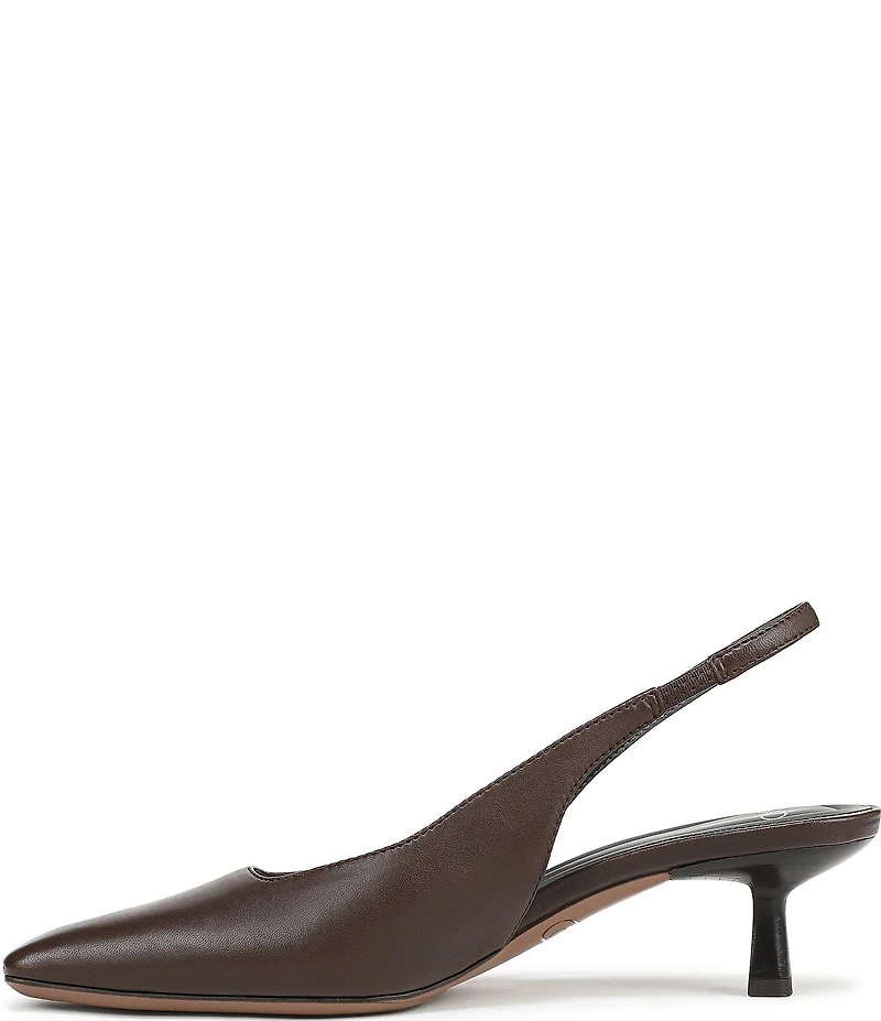 Sarto by Franco Sarto Raven Leather Slingback Kitten Heel Pumps