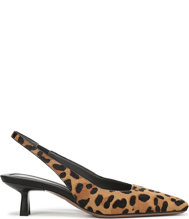 Sarto by Franco Sarto Raven 2 Leopard Calf Hair Slingback Kitten Heel Pumps
