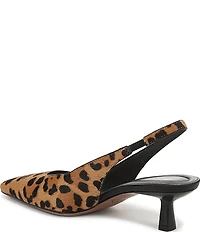 Sarto by Franco Sarto Raven 2 Leopard Calf Hair Slingback Kitten Heel Pumps