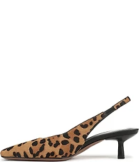 Sarto by Franco Sarto Raven 2 Leopard Calf Hair Slingback Kitten Heel Pumps