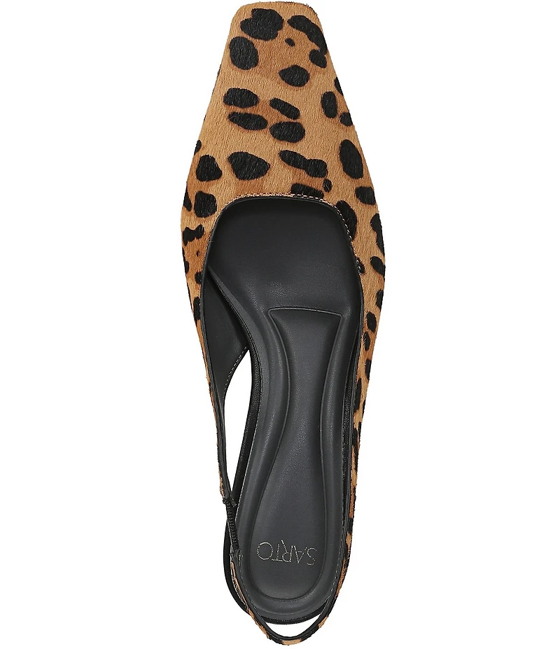 Sarto by Franco Sarto Raven 2 Leopard Calf Hair Slingback Kitten Heel Pumps