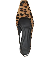 Sarto by Franco Sarto Raven 2 Leopard Calf Hair Slingback Kitten Heel Pumps