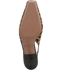 Sarto by Franco Sarto Raven 2 Leopard Calf Hair Slingback Kitten Heel Pumps