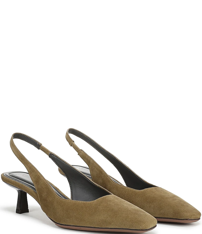 Sarto by Franco Sarto Raven 2 Suede Slingback Kitten Heel Pumps