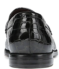 Sarto by Franco Sarto Riley Crocodile Print Leather Bar Hardware Loafers