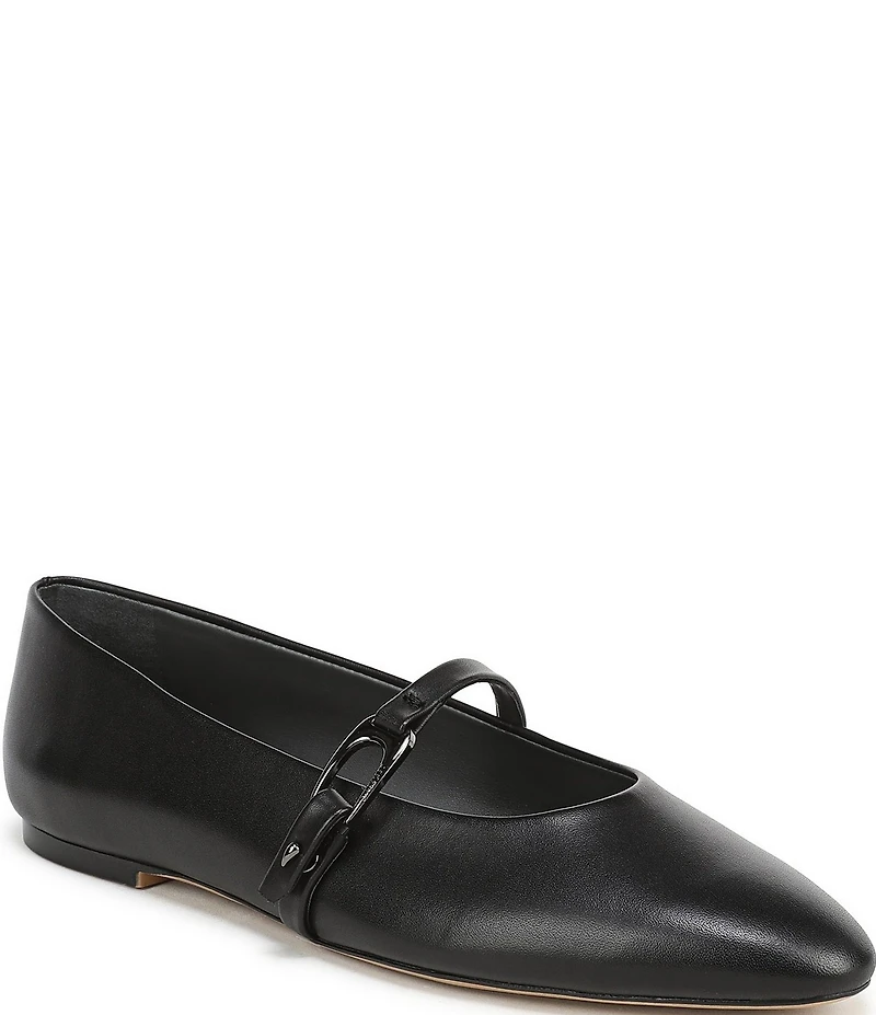 Sarto by Franco Sarto Rubina Leather Pointed Toe Mary Jane Ballet Flats