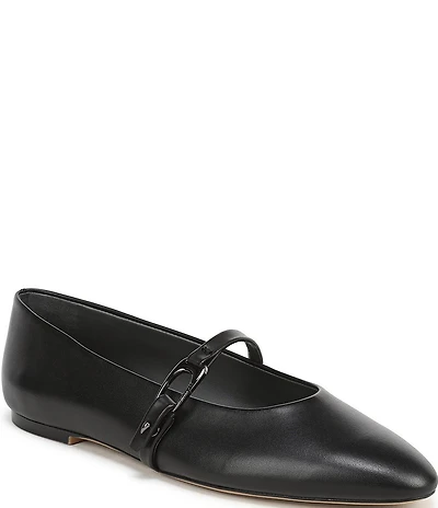 Sarto by Franco Sarto Rubina Leather Pointed Toe Mary Jane Ballet Flats