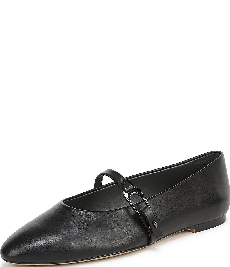 Sarto by Franco Sarto Rubina Leather Pointed Toe Mary Jane Ballet Flats